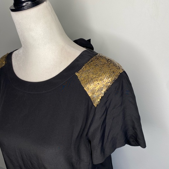 NWT Madewell 100% Silk Sequin Yoke Dress Size 10 - Picture 6 of 10